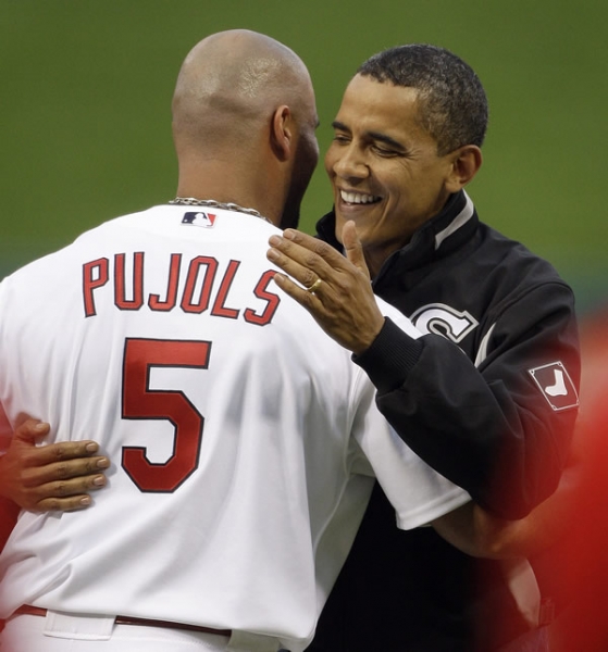Barack Obama y Pujols