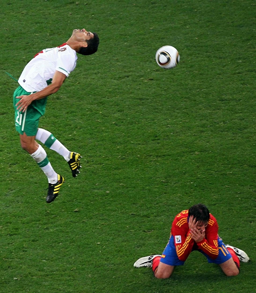 Capdevila recibió un codazo