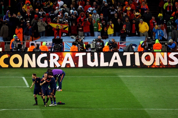 Celebrando en Sudáfrica.
