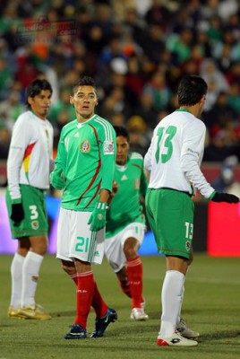 ';Chema'; Cárdenas se estrenó con la playera verde, marcando un gol.