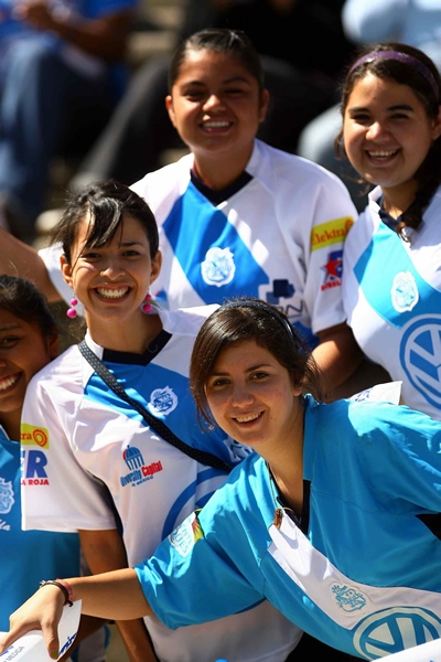 Chicas divirtiéndose en Puebla.