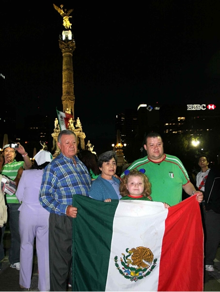 Como ya es tradición, la celebración en el Ángel