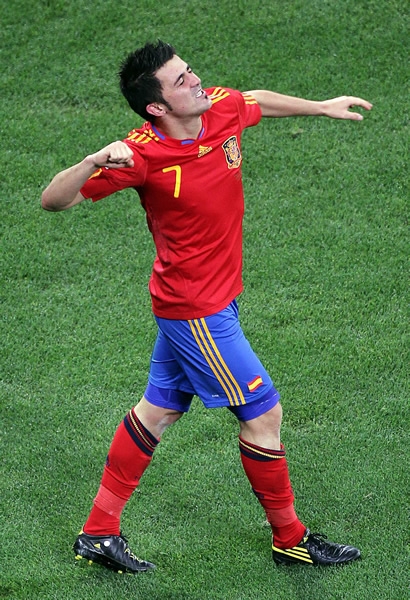 Con el gol de Villa, España llegó a Cuartos