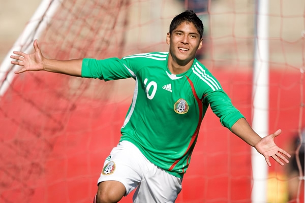 Daniel Galván de la Selección Mexicana ante Trinidad y Tobago en el Premundial Sub-17.