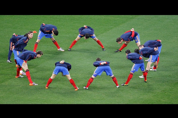 El calentamiento previo.