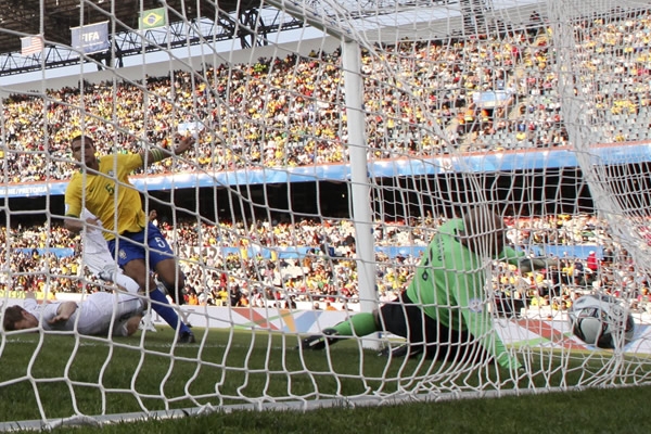 El momento justo del gol.