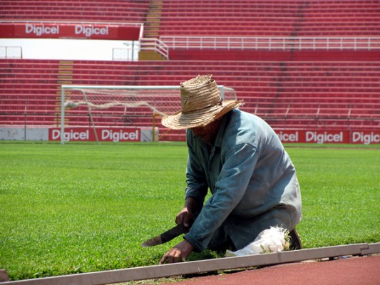 El trabajo diario dio como resultado la mejora de la cancha del Olímpico.