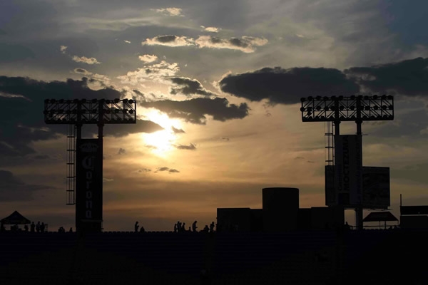 Espectacular atardecer hoy en San Luis