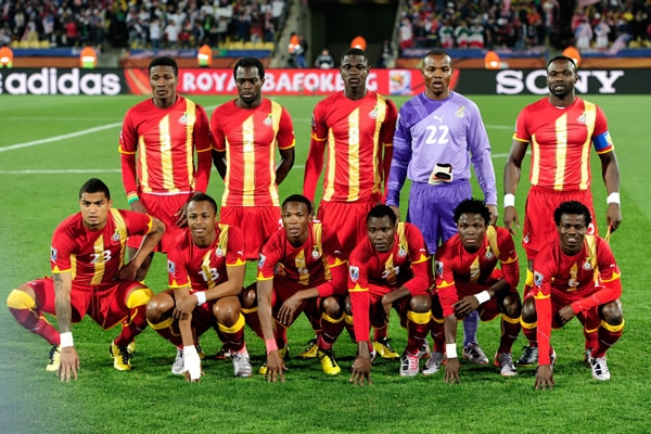 Ghana posa para la tradicional foto de equipo
