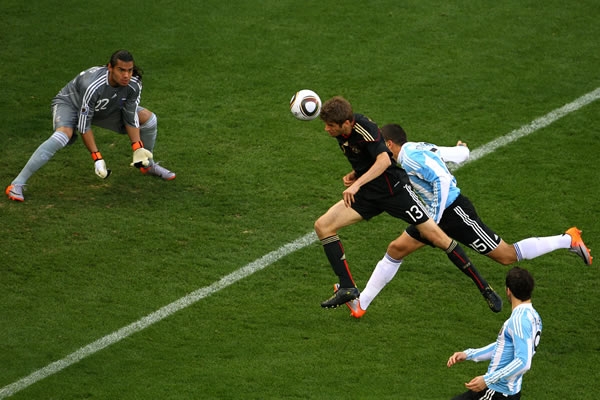 Gran anticipación y el primer gol alemán