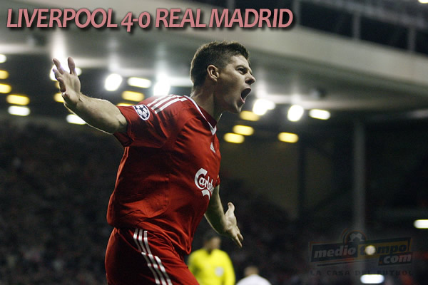 Gran noche para Gerrard y el Liverpool.