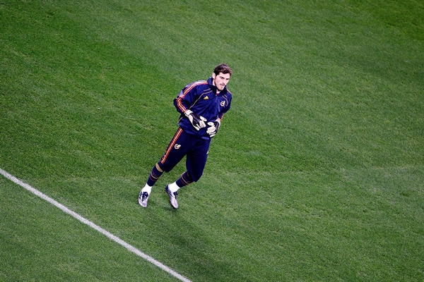 Iker Casillas sólo pensaba en el cero en su marco.