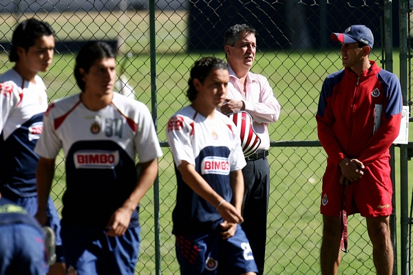 Jorge Vergara visitó el entrenamiento.