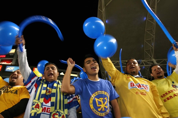 La afición americanista presente en el estadio