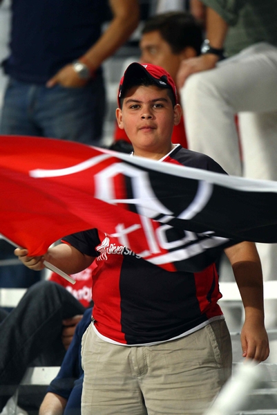 La afición apoyando en todo momento