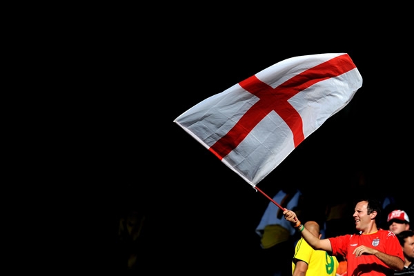 Las banderas de Inglaterra predominaron