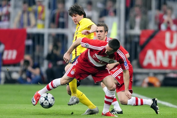 Lionel luchó contra Ribery.