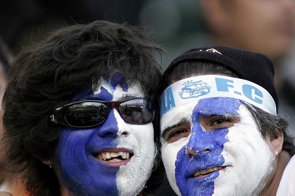 Los aficionados poblanos siempre fieles al equipo.