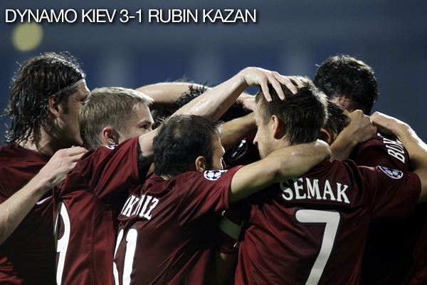 Los de Rubin Kazan celebraron a lo grande su gol.