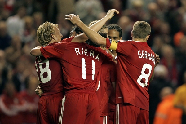 Los del Liverpool celebraron el único gol del encuentro.