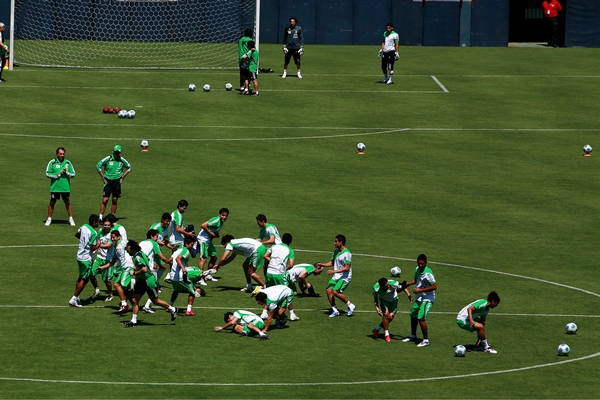 Los jugadores con un gran ambiente