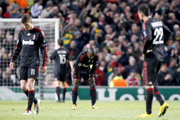 Los milanistas se lamentaron