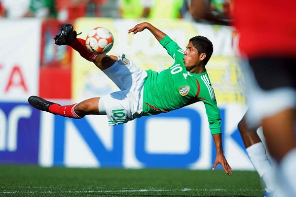 Martín Galván de la Selección Mexicana ante Trinidad y Tobago en el Premundial Sub-17