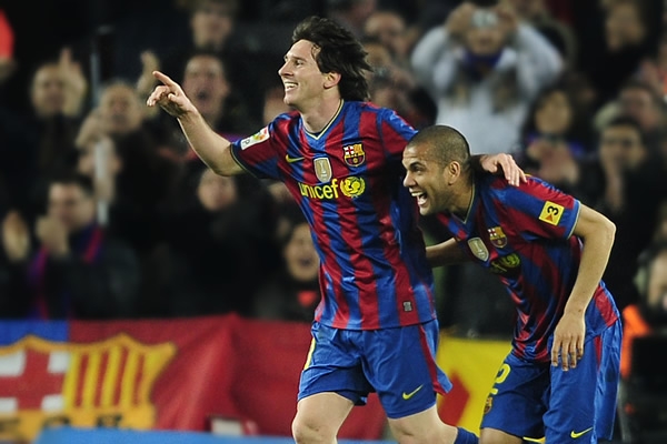 Messi anotó tres goles para el deleite culé.