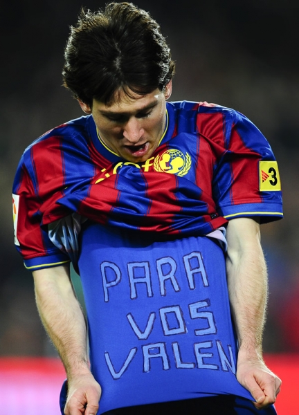Messi dedicó sus goles.