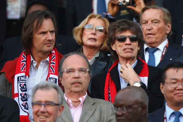 Mick Jagger llegó a apoyar al equipo de la Rosa