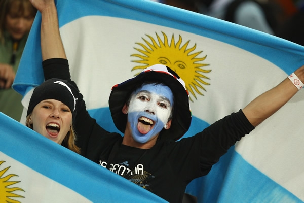 Muchos aficionados en el Soccer City.