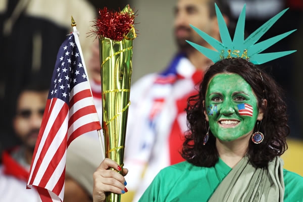 Original atuendo de esta norteamericana