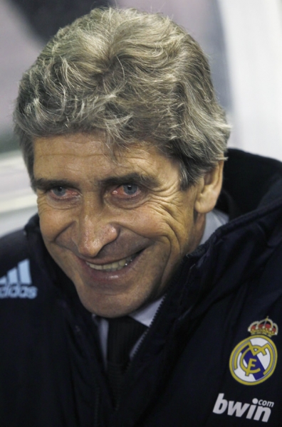 Pellegrini felíz con el triunfo madridista.
