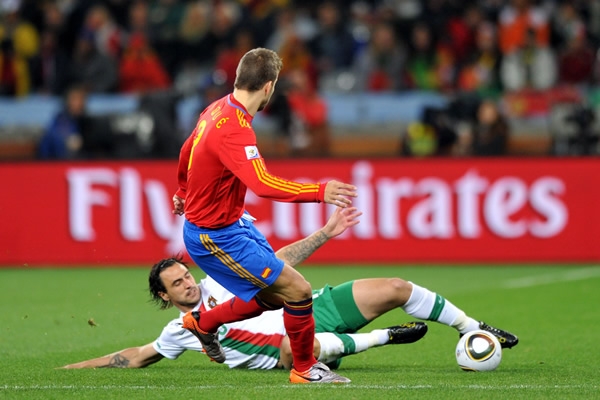 Piqué no logró pasar.