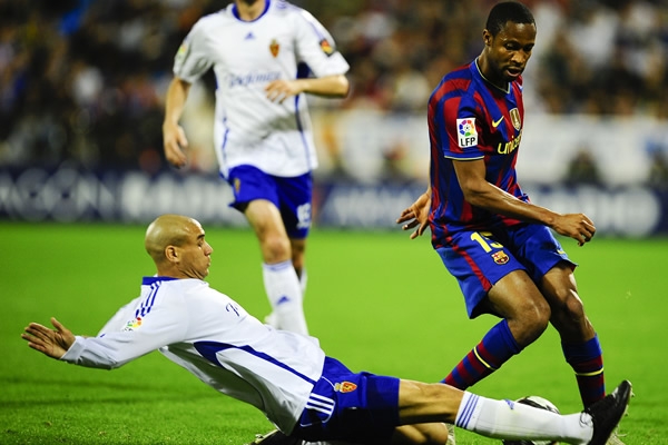 Seydou Keita salió con ventaja después de la barrida.