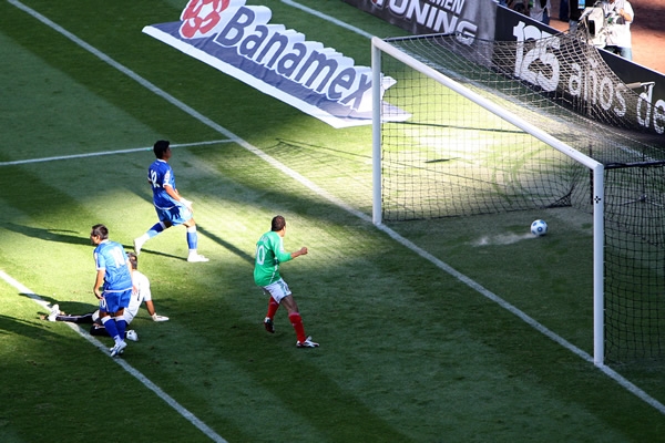Vista privilegiada del gol de México