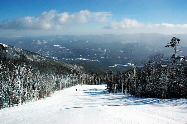 Vistas desde uno de los descensos en Whiteface Mountain.
