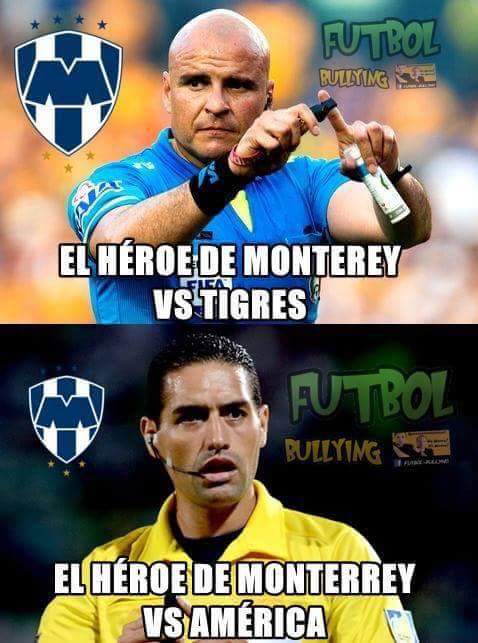 Árbitro, el héroe de Rayados en memes