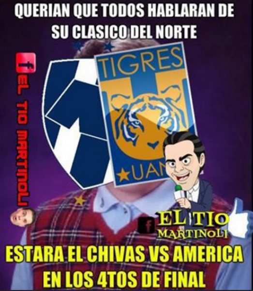Clásico Regio vs. Clásico Nacional en memes