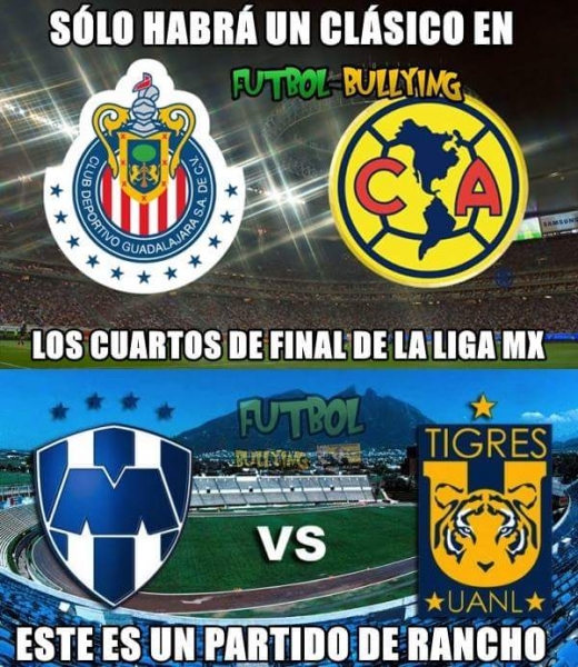 Clásico Regio vs. Clásico Nacional en memes