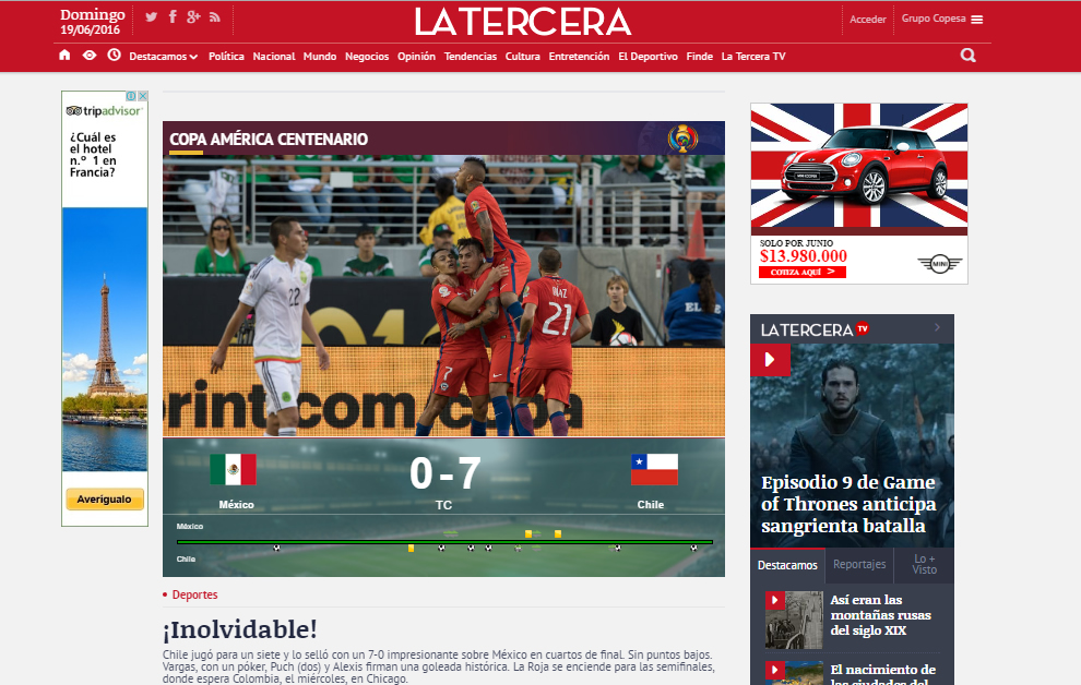 El Tri traspasó fronteras