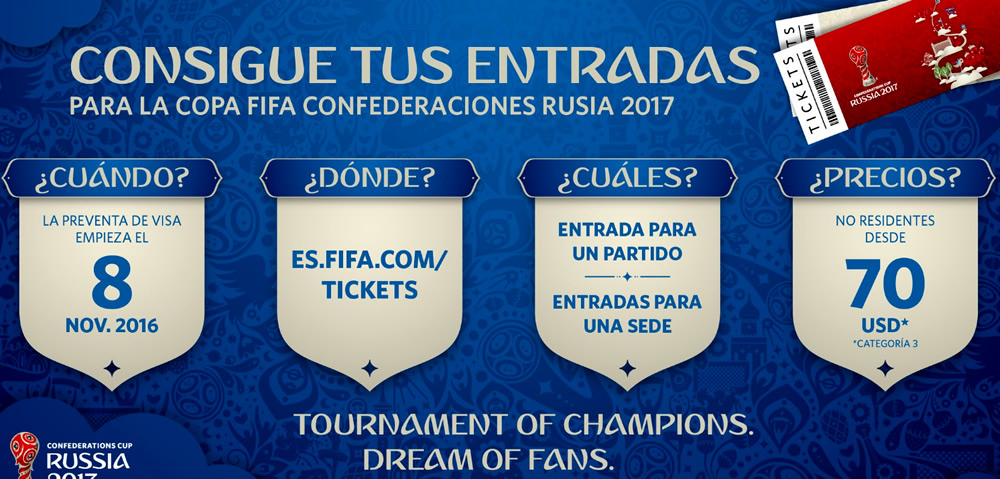 ¿Qué hacer para tener entradas para Rusia 2017 y 2018?