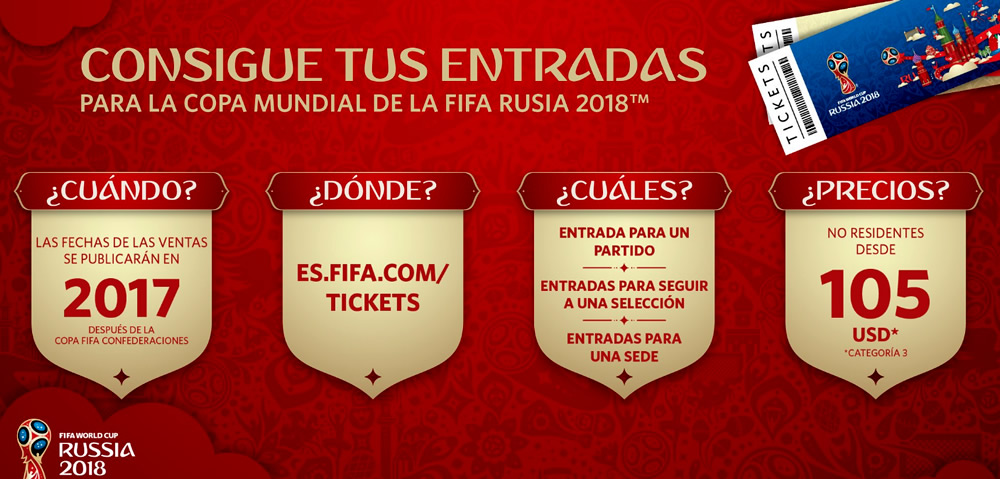 ¿Qué hacer para tener entradas para Rusia 2017 y 2018?