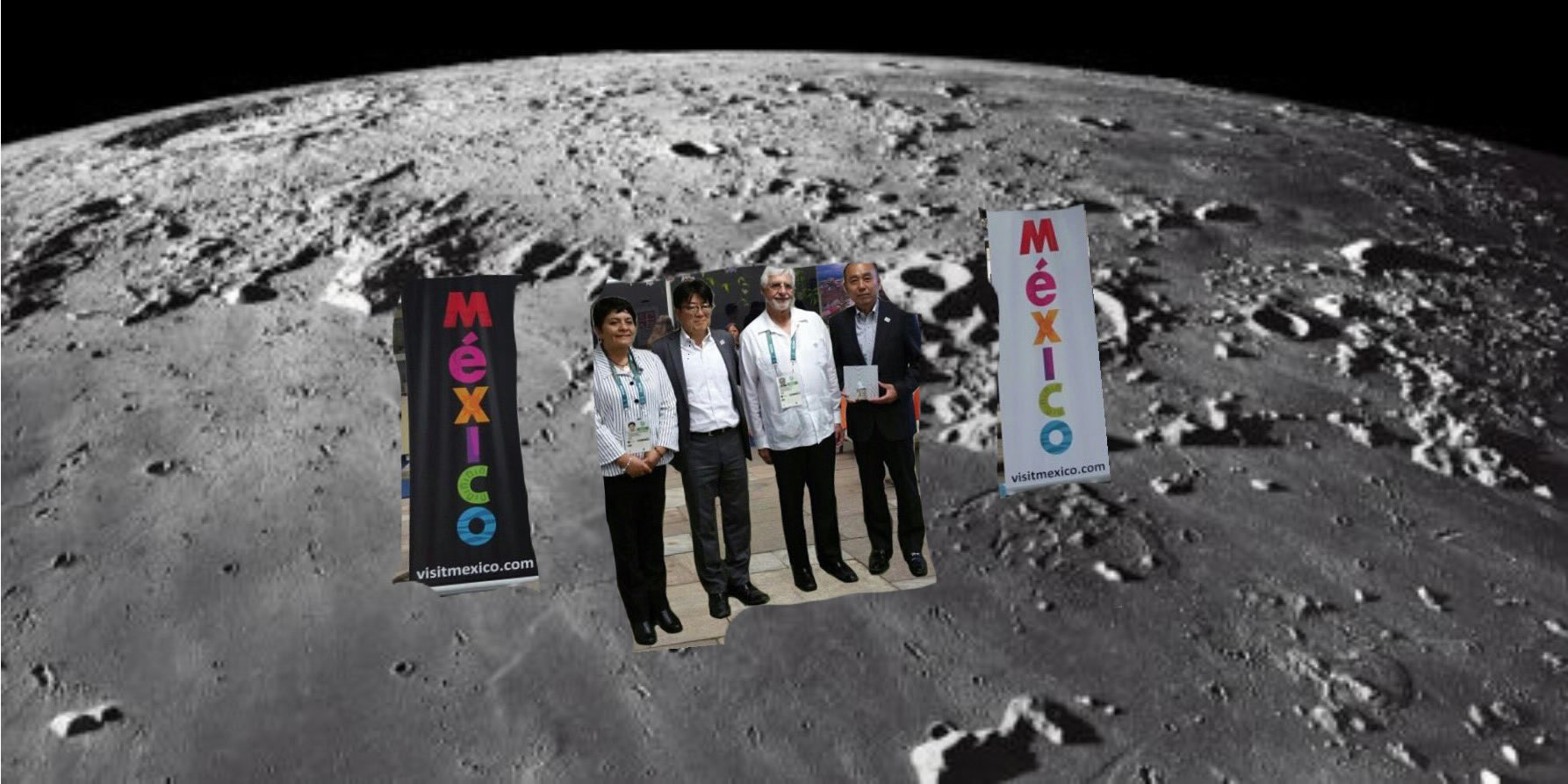El montaje que hizo el COM a la comitiva japonesa fue inspiración de memes.