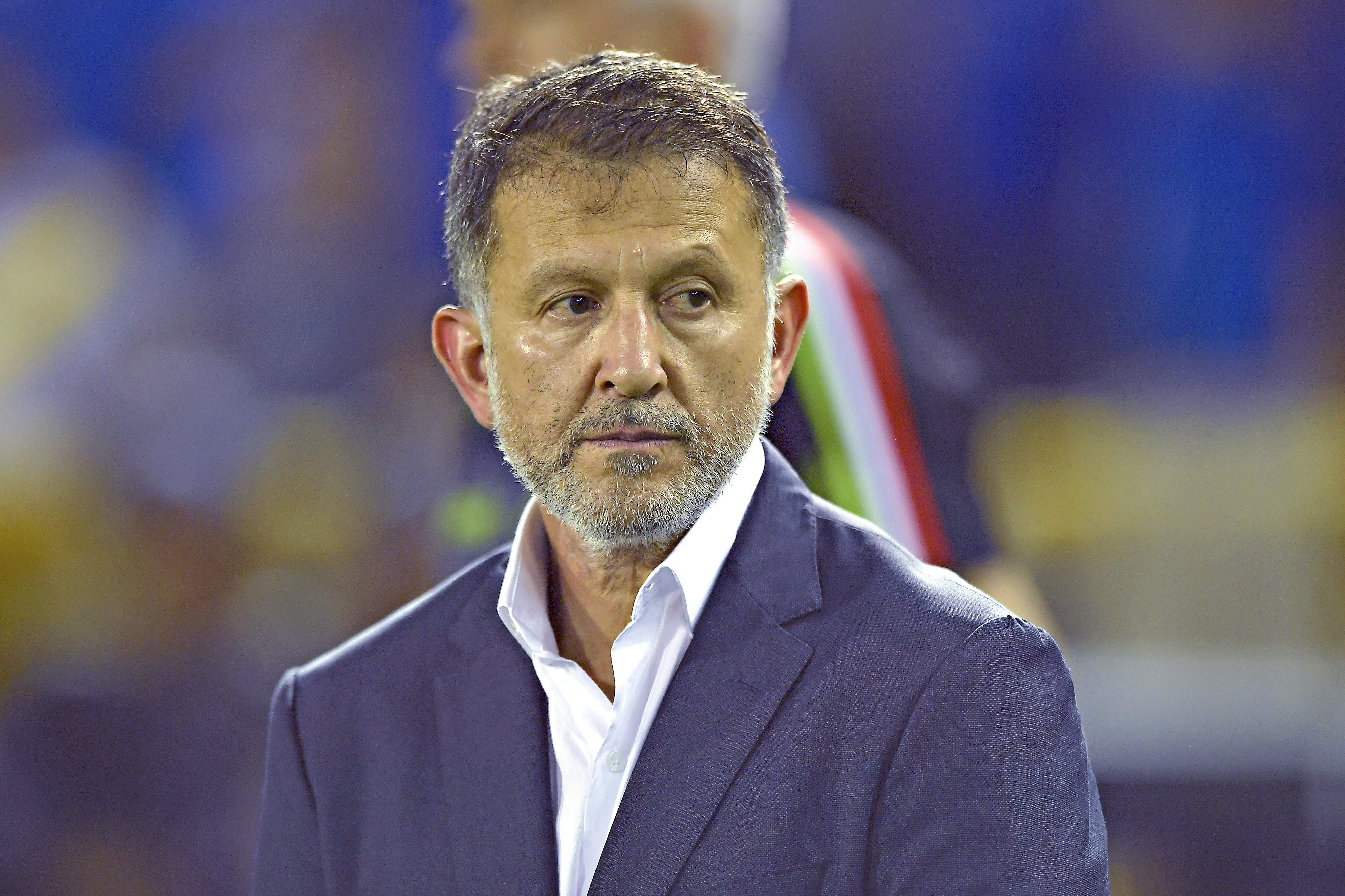 La cara de Juan Carlos Osorio durante el primer tiempo del enfrentamiento.