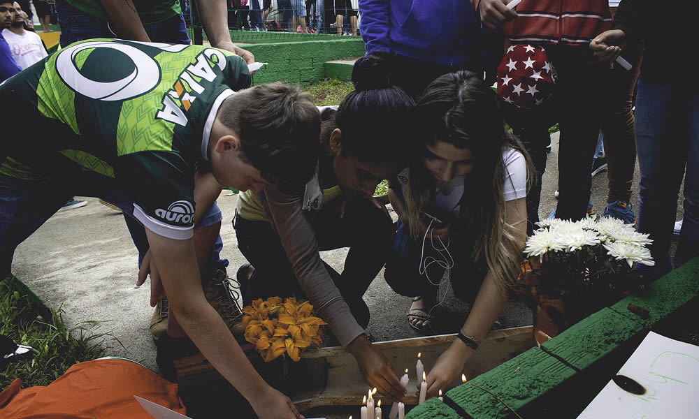 Aficionados  lloraron al Chapecoense