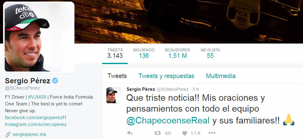 El mundo del futbol se conduele por tragedia del Chapecoense