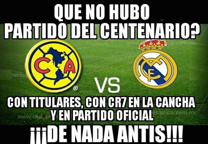 América también le dio pelea al Real Madrid en memes