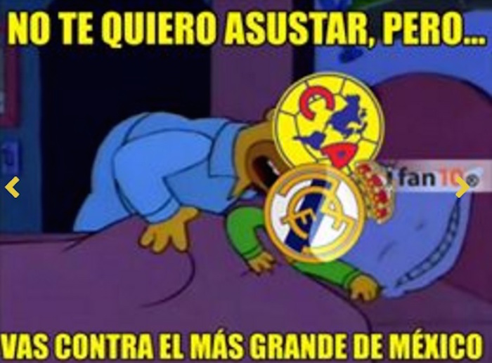América también le dio pelea al Real Madrid en memes