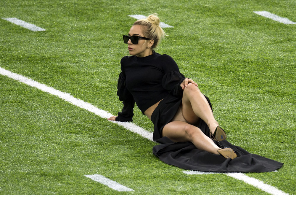 La diosa del Super Bowl LI.